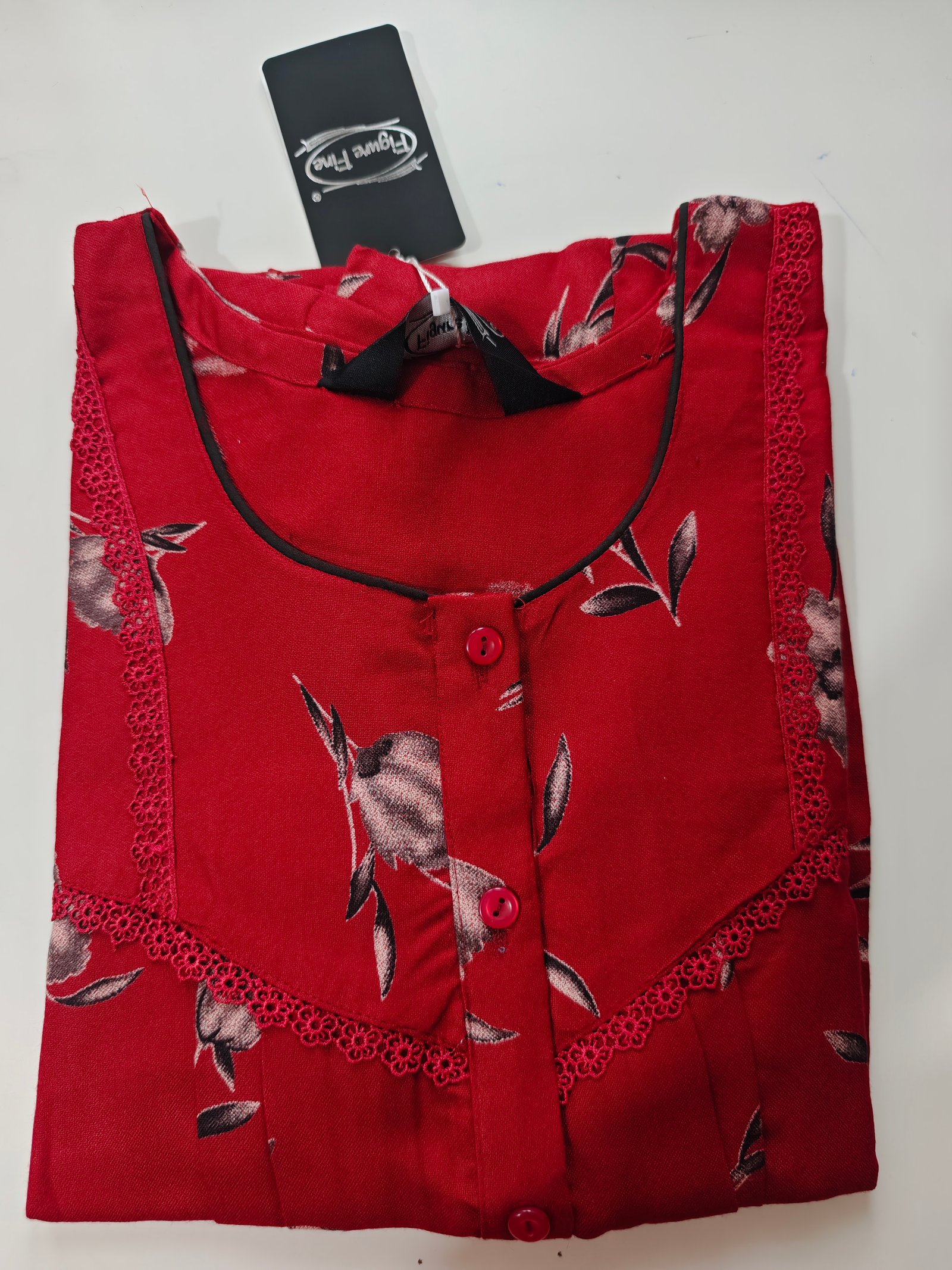 Figure Fine Alpine Nighty L Dark Red #787