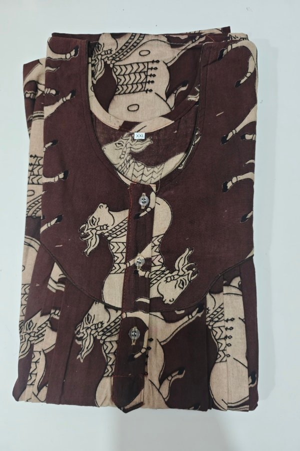 Kalamkari Nighty XXL Black #839