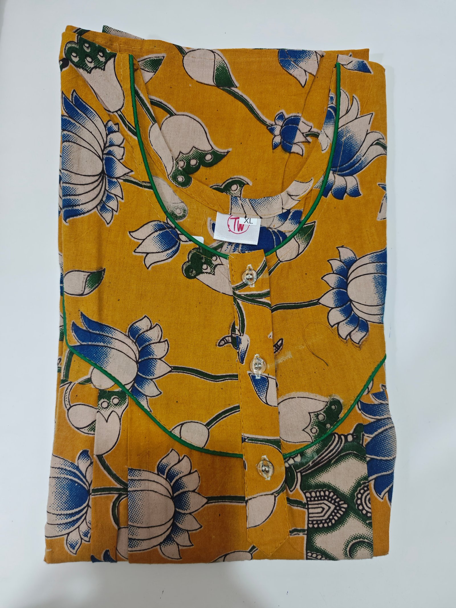 Kalamkari Nighty XL Olive #880