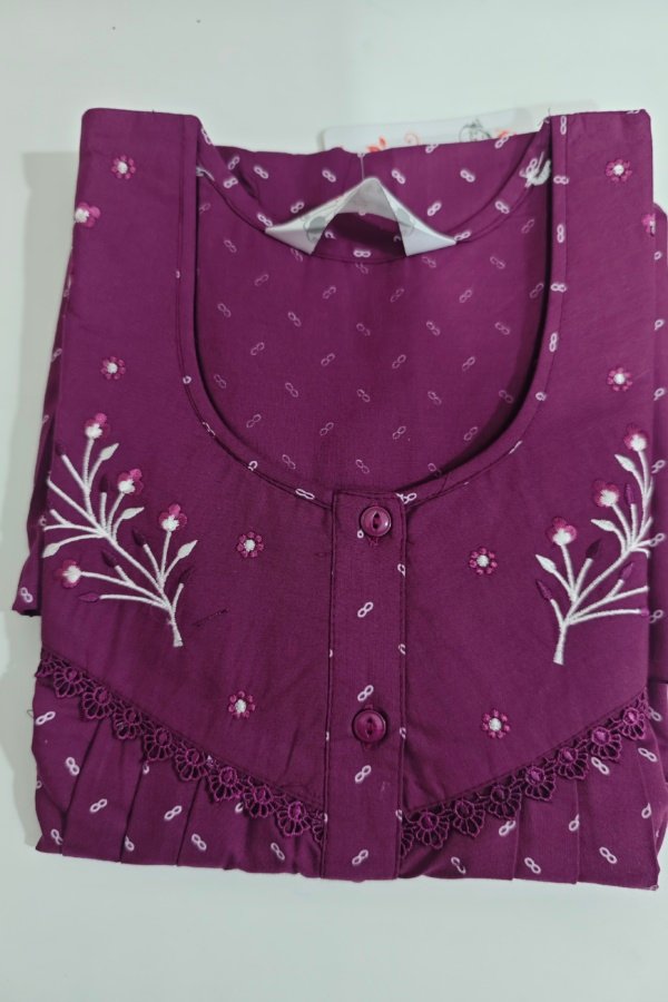 Silvy Premium Nighty L Maroon #001267