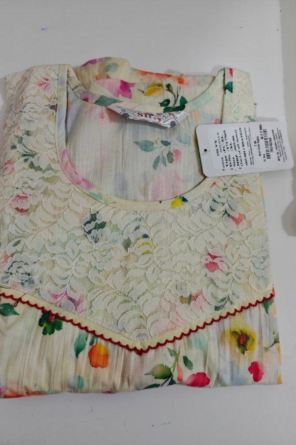 Silvy Premium Nighty XL Cream #001276