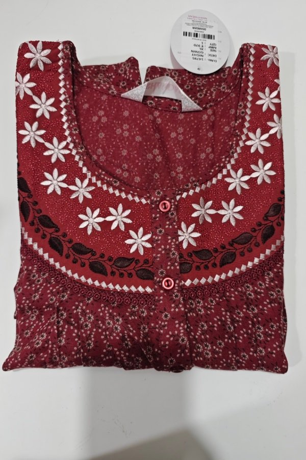 Shandar Premium Nighty XL Crimson #001162