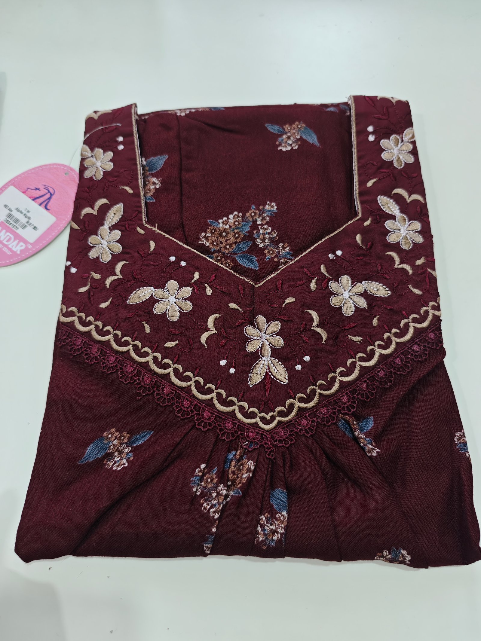 Shandar Premium Nighty L Crimson #001151