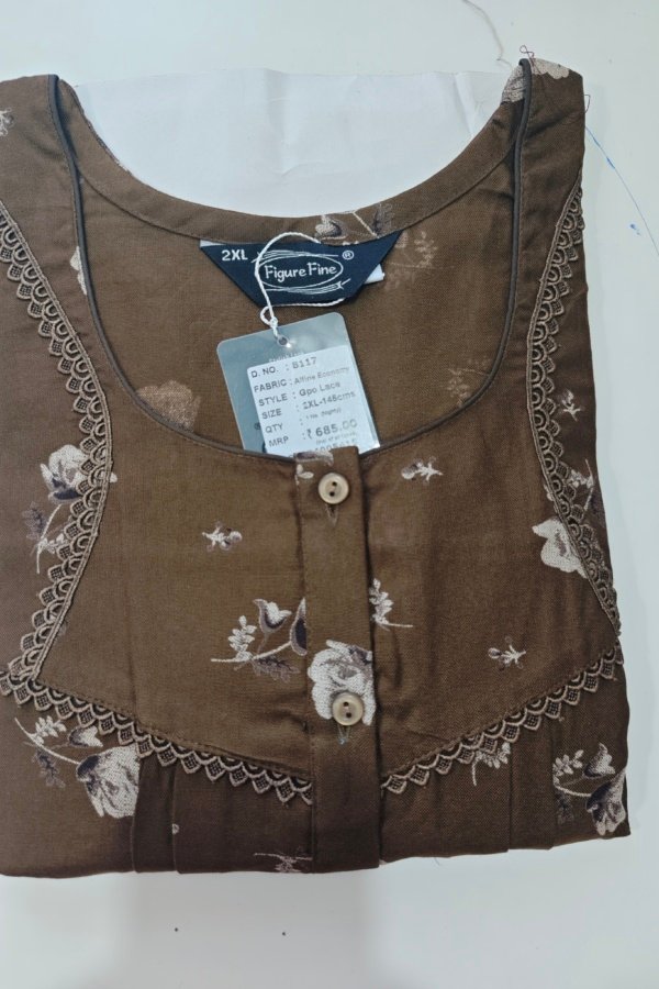 Figure Fine Alpine Nighty XXL Brown #001127