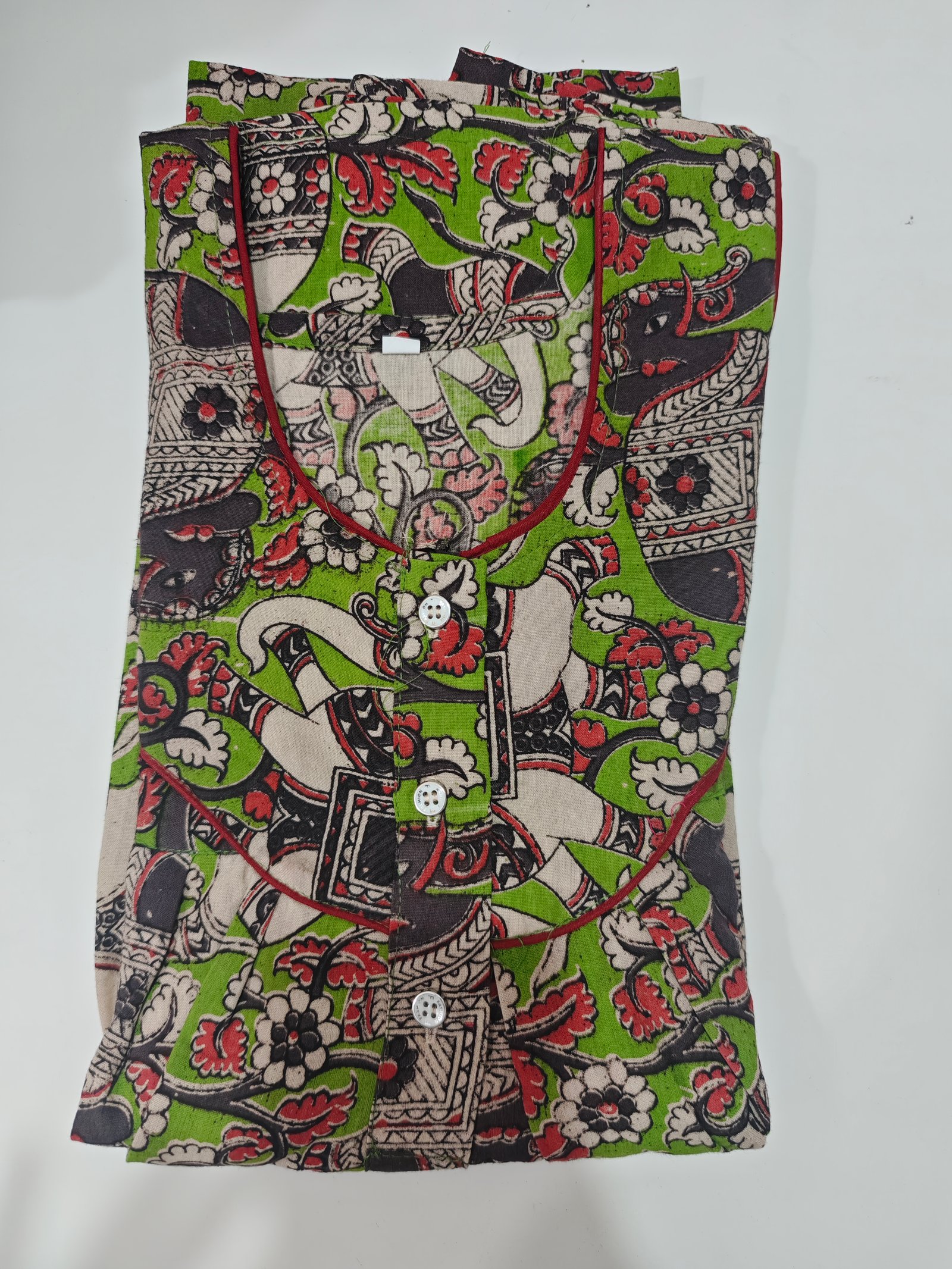 Kalamkari Nighty XXL Black #001235