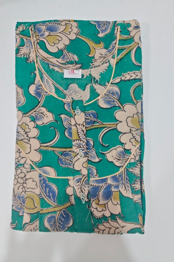 Kalamkari Nighty XXL Mint #001234