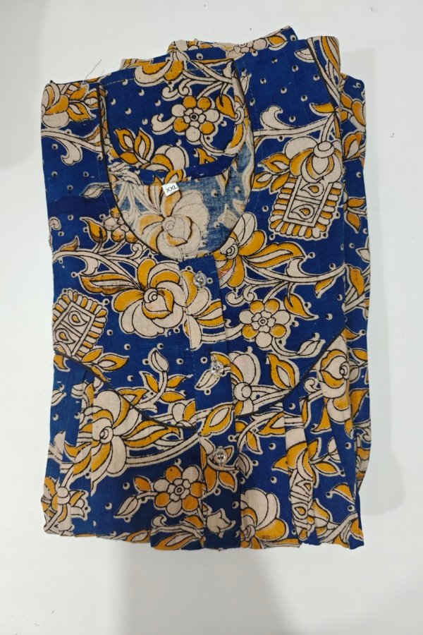 Kalamkari Nighty XXL Royal Blue #001254