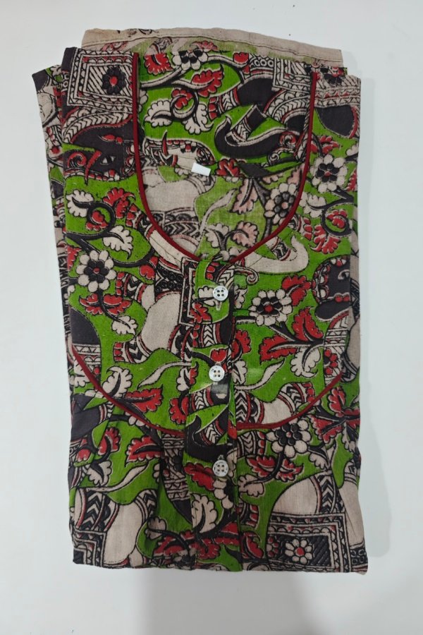 Kalamkari Nighty XXL Black #001238