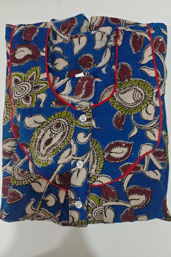 Kalamkari Nighty XXL Navy Blue #001255