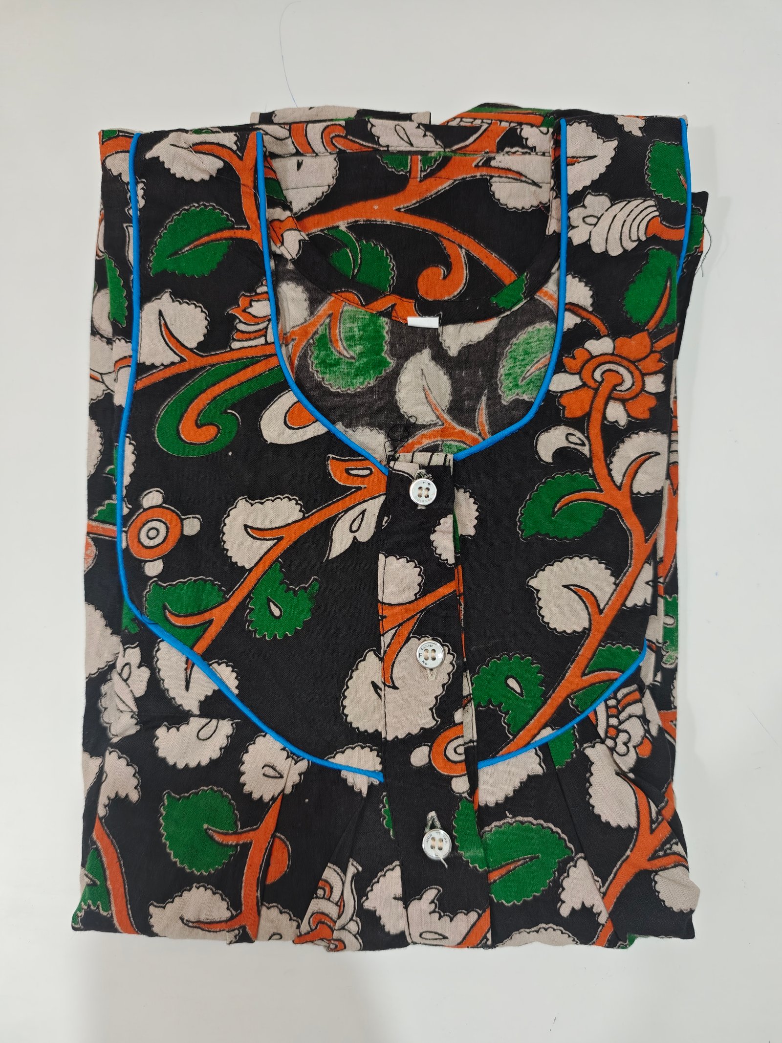 Kalamkari Nighty XXL Black #001250