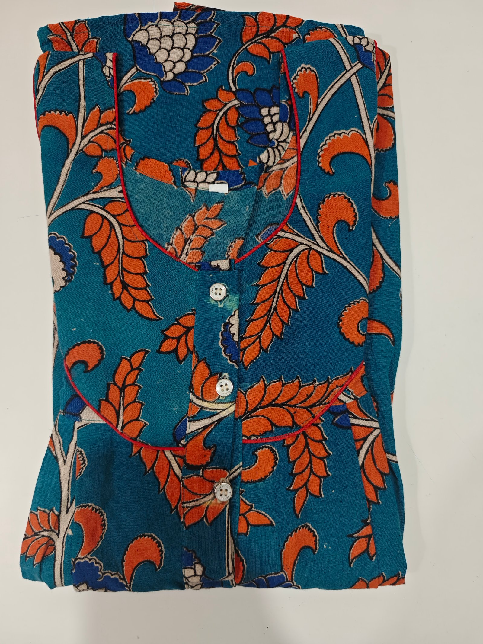 Kalamkari Nighty XXL Sky Blue #001257