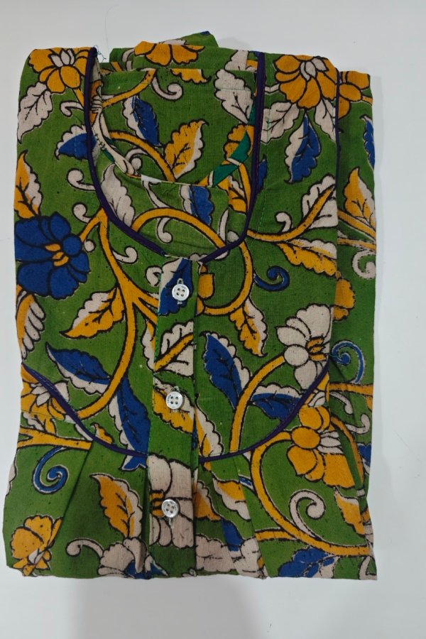 Kalamkari Nighty XXL Dark Green #001246