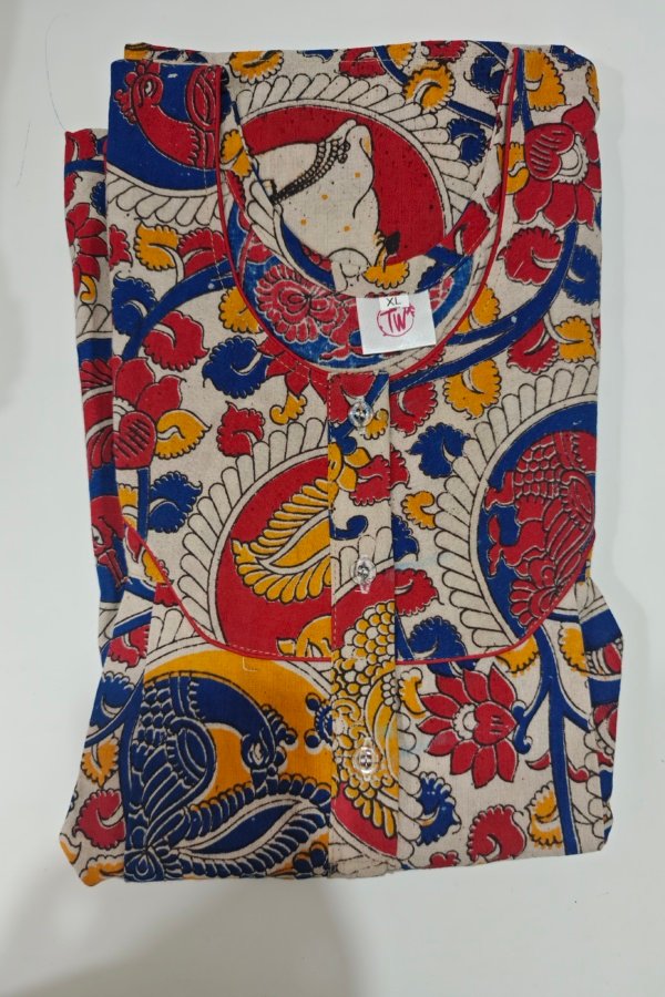 Kalamkari Cotton Nighty XL Printed #001226