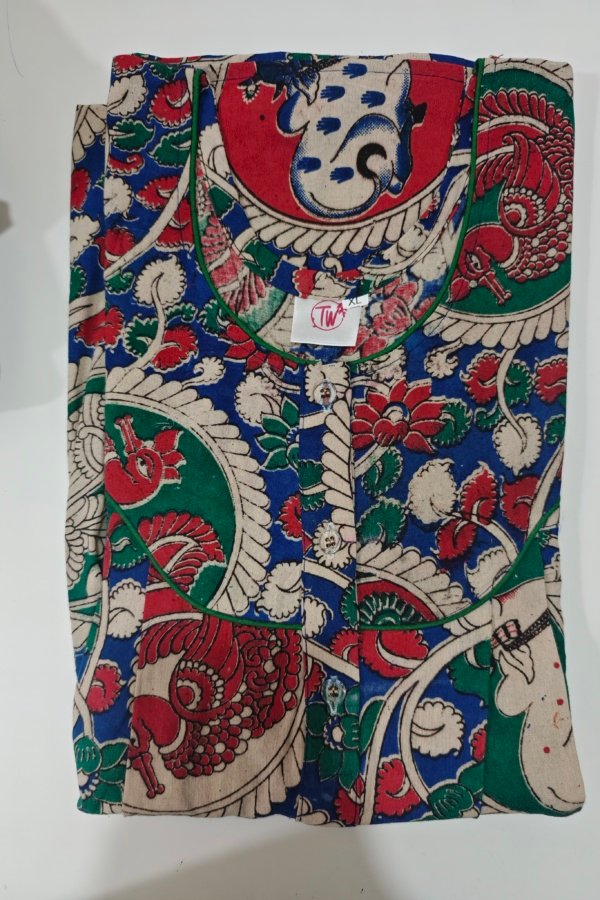 Kalamkari Cotton Nighty XL Printed #001233