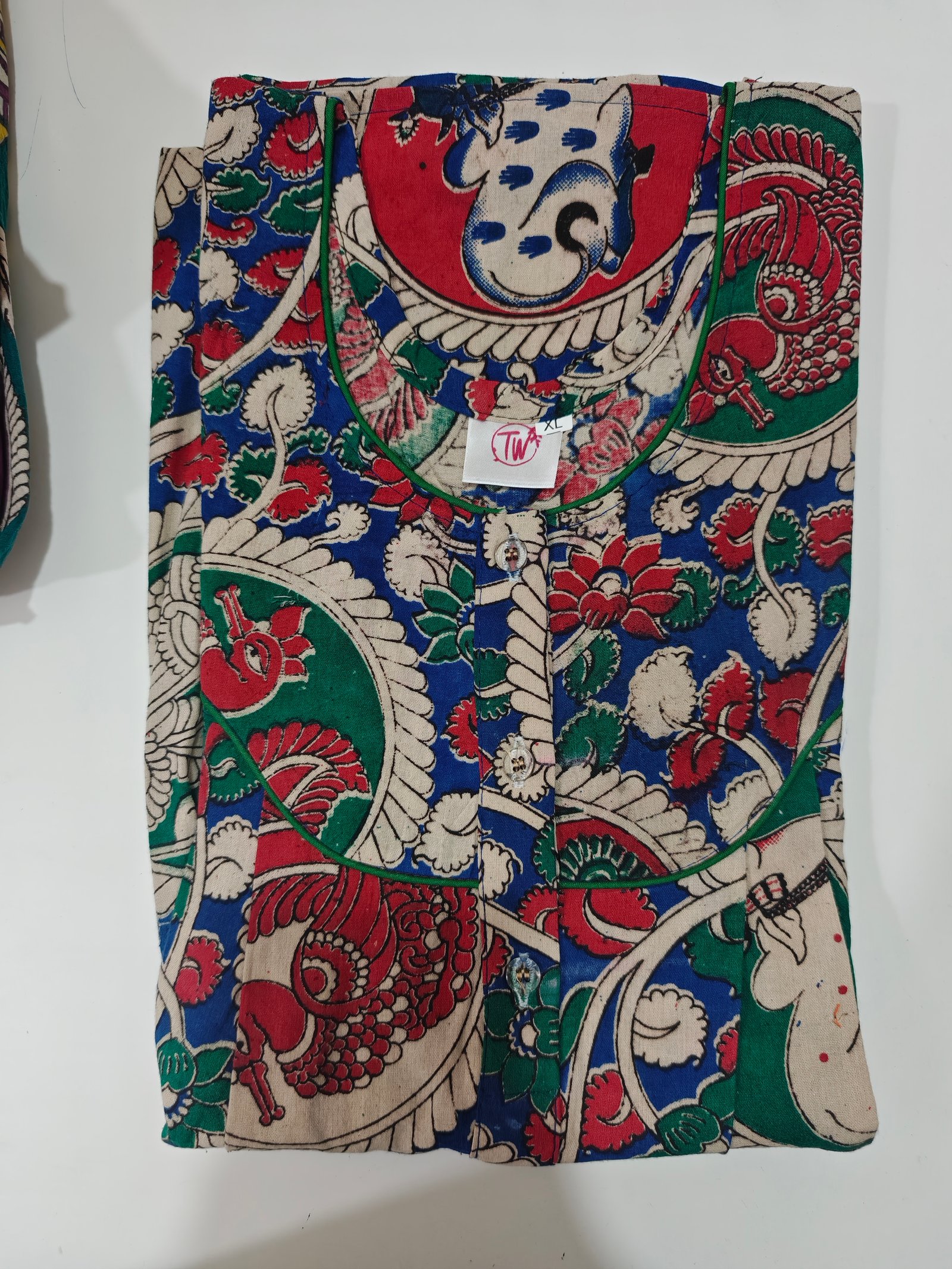 Kalamkari Cotton Nighty XL Printed #001233