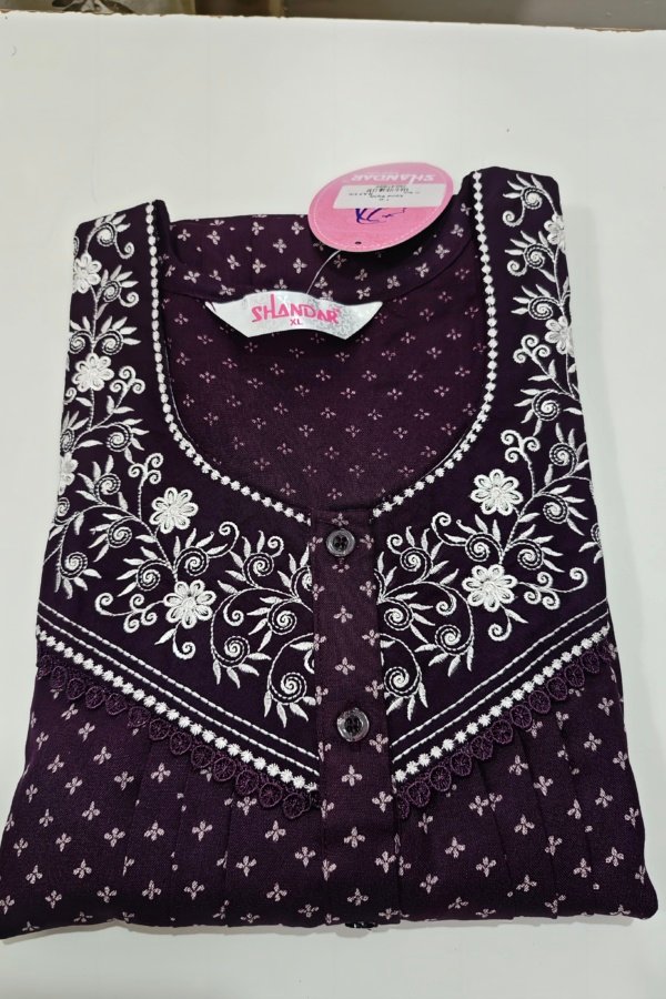 Shandar Premium Nighty XL Maroon #001178