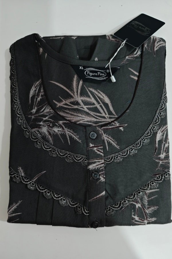 Figure Fine Alpine Nighty XL Charcoal #001072