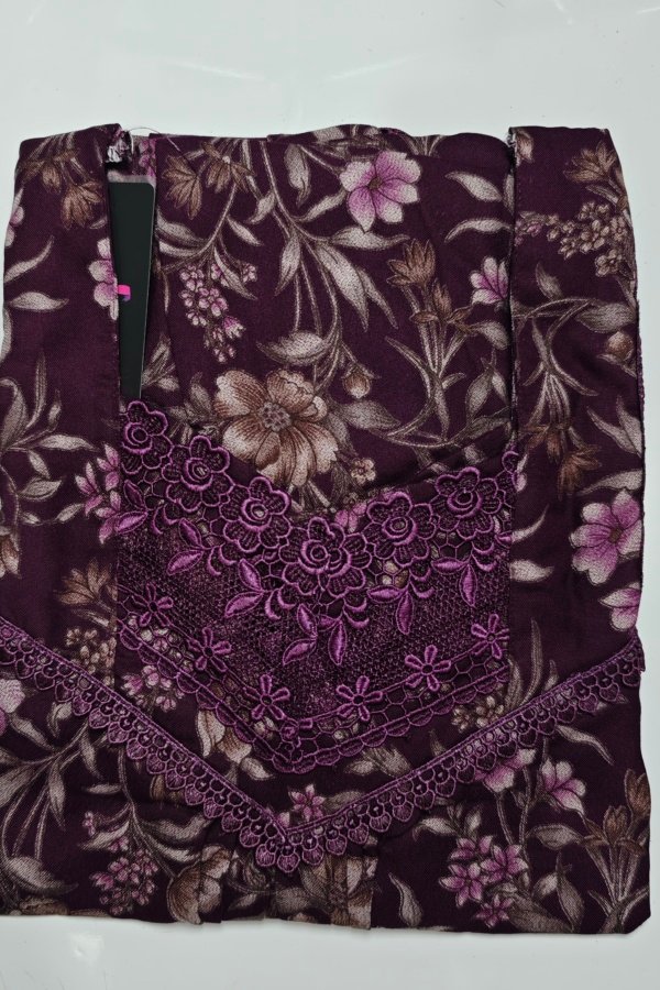 Figure Fine Fancy Lace Nighty L Purple #001547