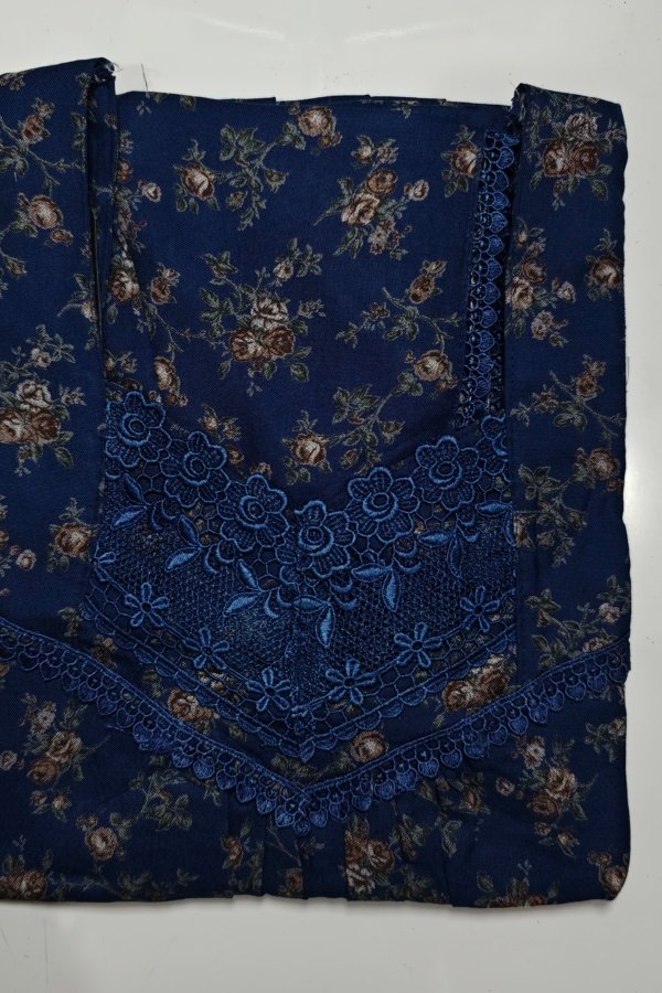 Figure Fine Fancy Lace Nighty L Royal Blue #001541