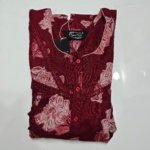 Figure Fine Fancy Lace Nighty Regular Crimson #001323