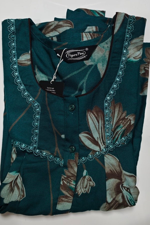 Figure Fine Fancy Lace Nighty Regular Mint #001326