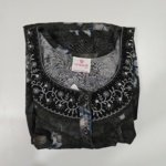Premium Alpine Embroidery Neck Nighty Regular Charcoal #001333