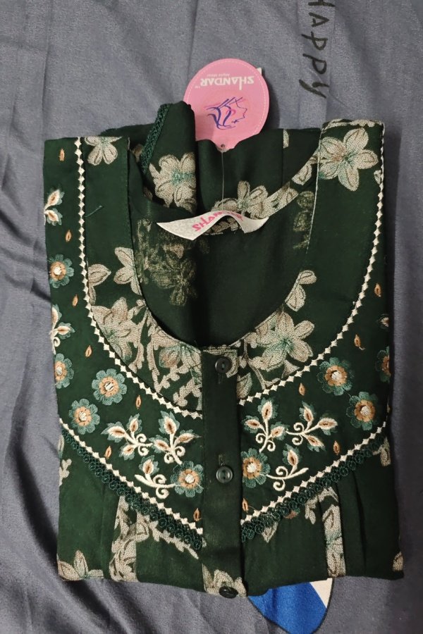 Shandar Premium Nighty L Dark Green #001283