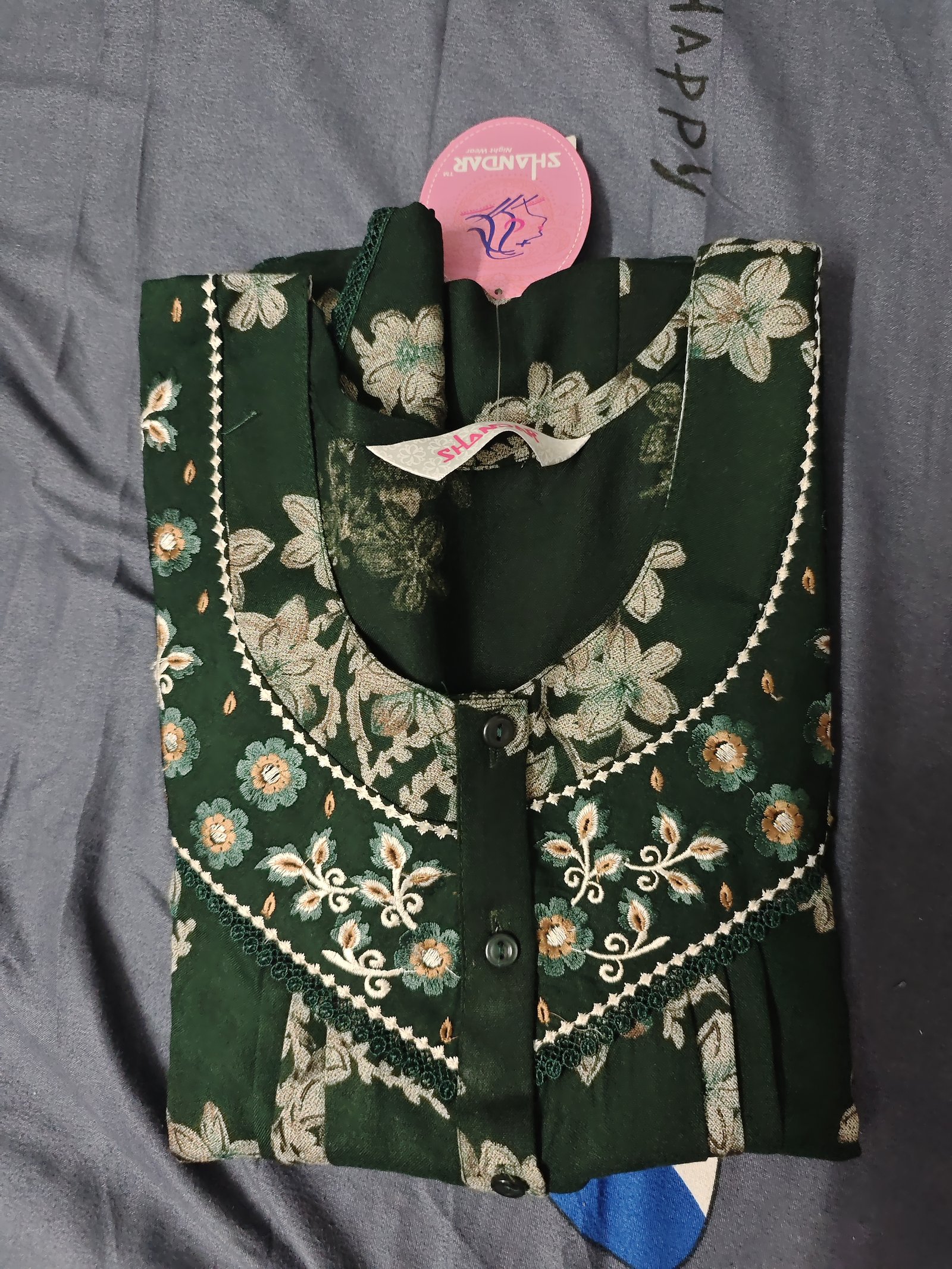 Shandar Premium Nighty L Dark Green #001283