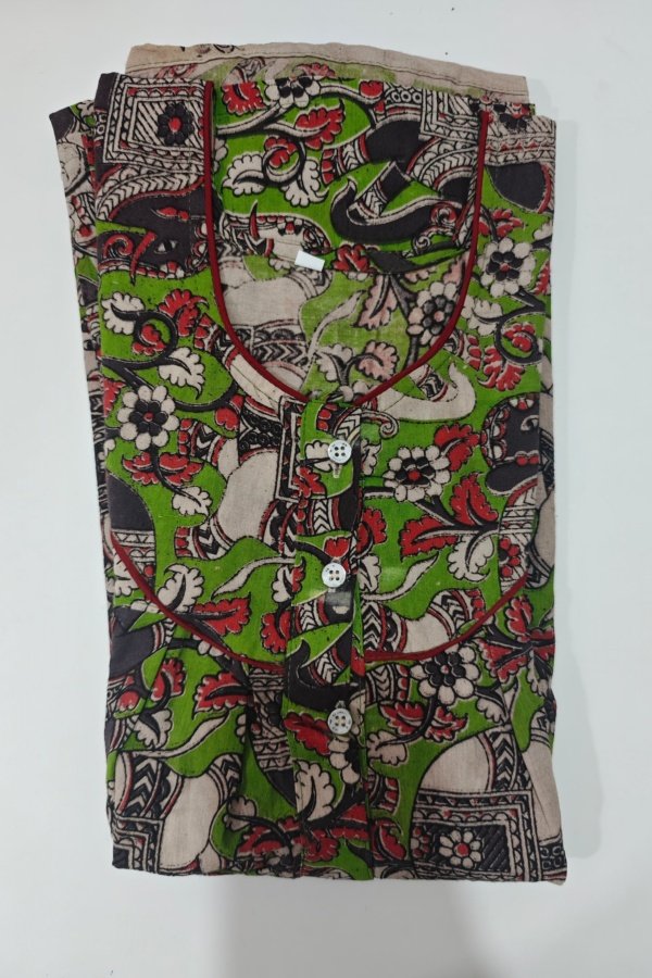 Kalamkari Nighty XXL Black #001238