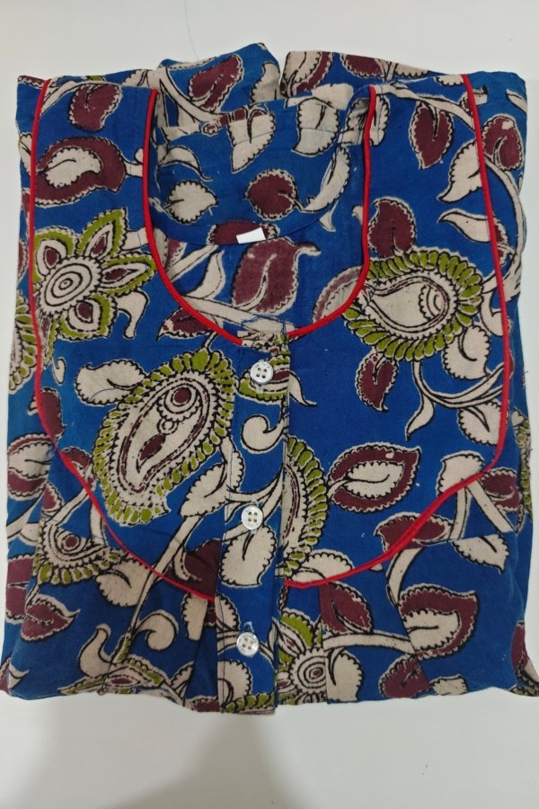Kalamkari Nighty XXL Navy Blue #001255
