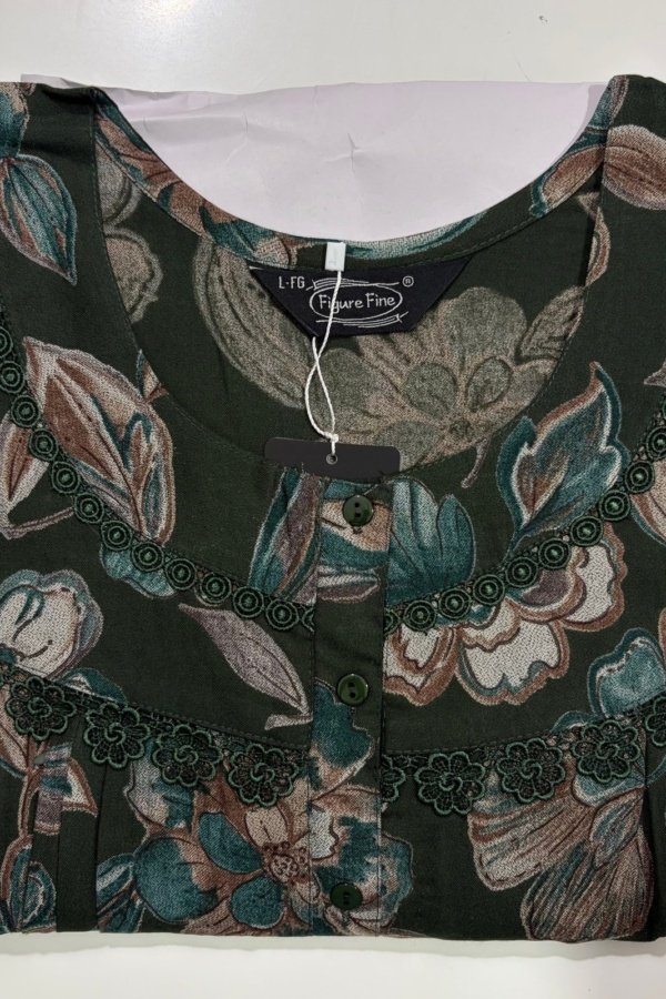 Figure Fine Feeding Nighties L Dark Green #001610