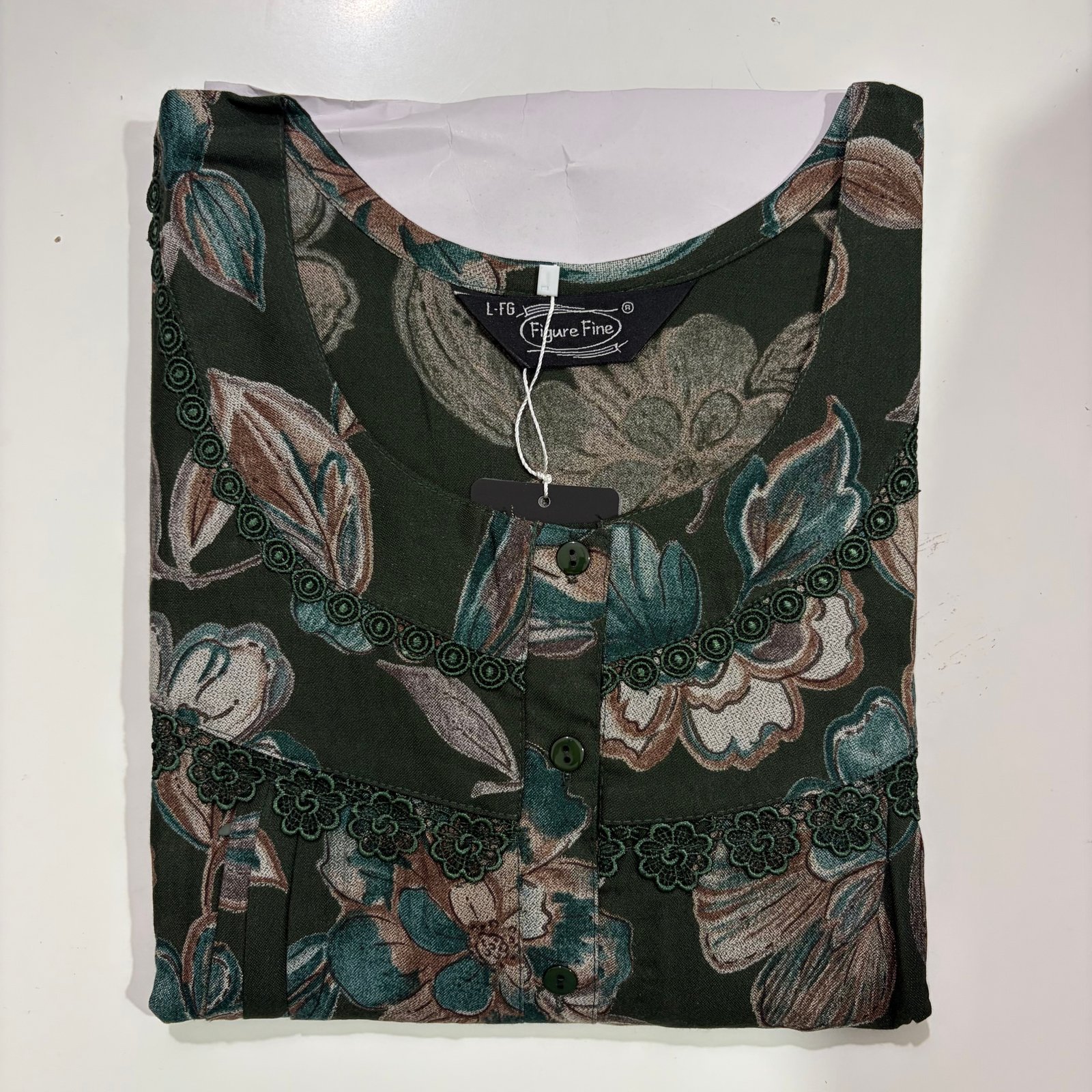 Figure Fine Feeding Nighties L Dark Green #001610