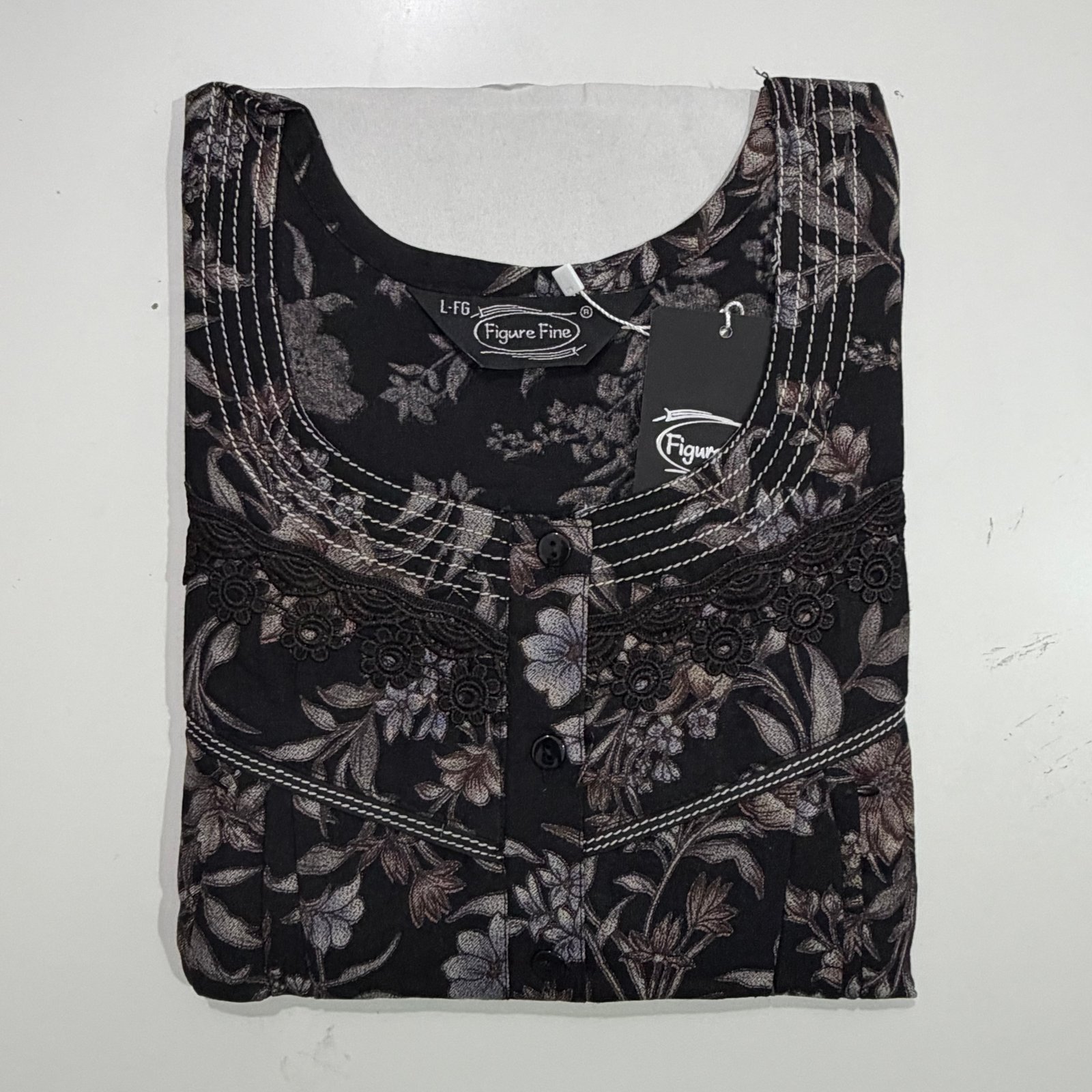 Figure Fine Feeding Nighties L Black #001609
