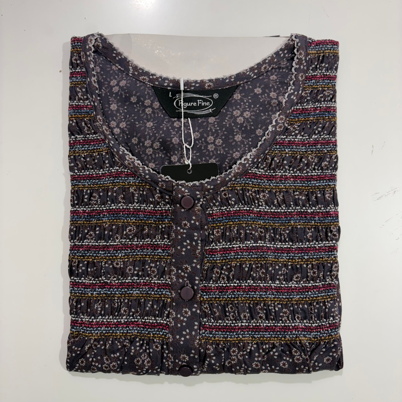 Figure Fine Smocking L Violet #001619