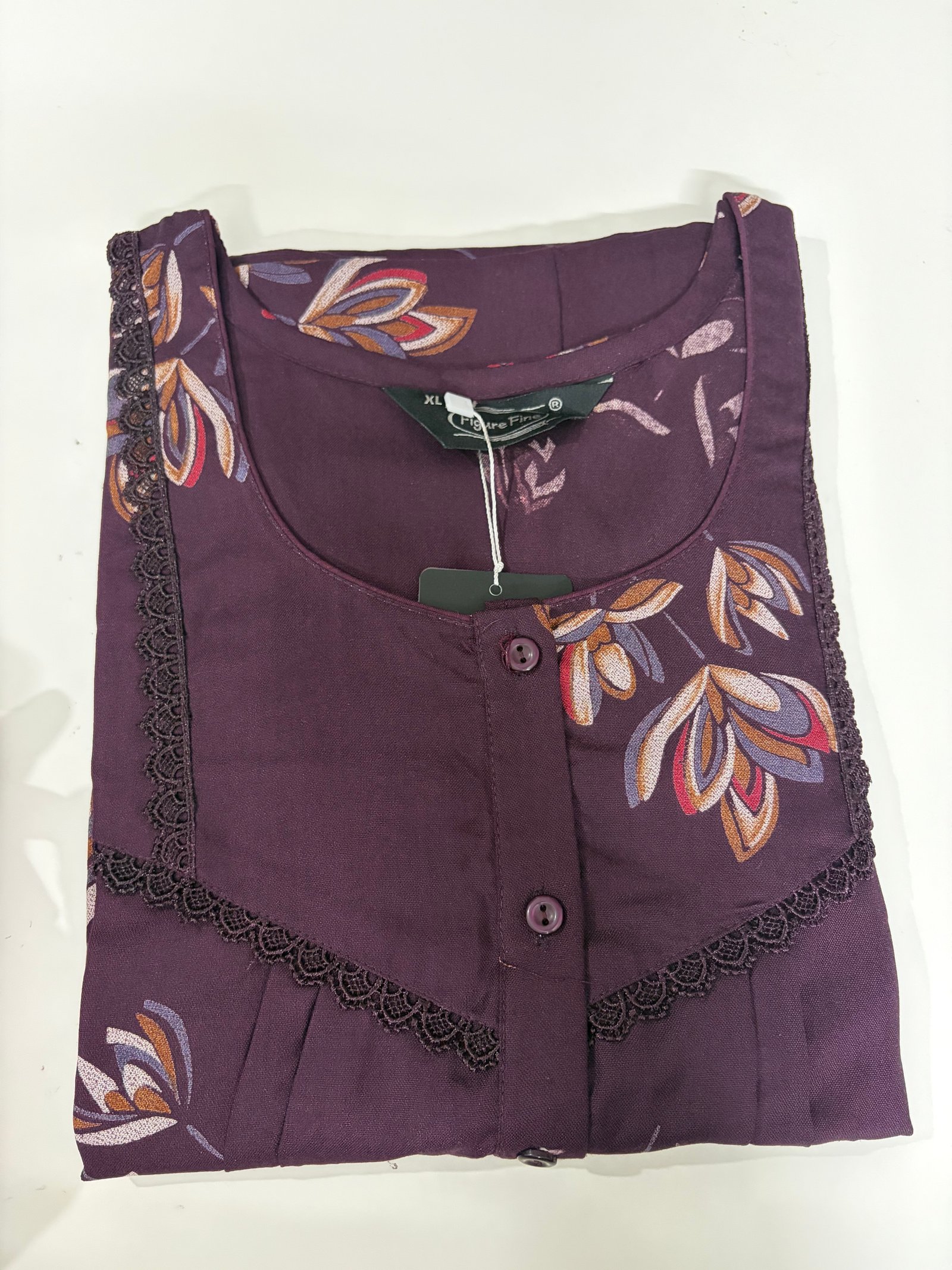 Figure Fine Alpine Nighty XL Maroon #001690