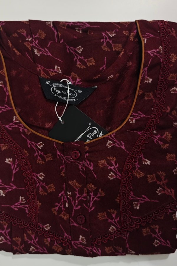 Figure Fine Alpine Nighty XL Dark Red #001925