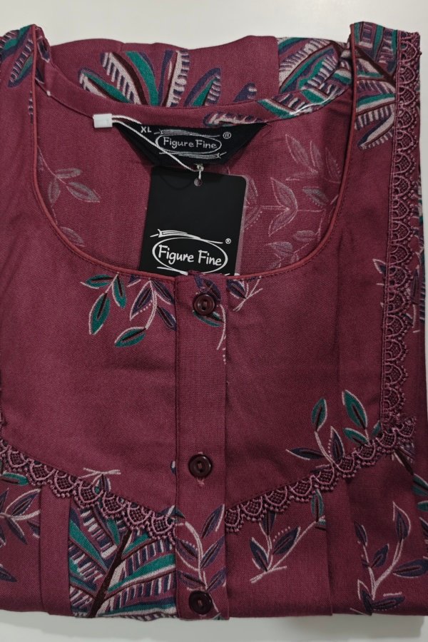 Figure Fine Alpine Nighty XL Maroon #001952