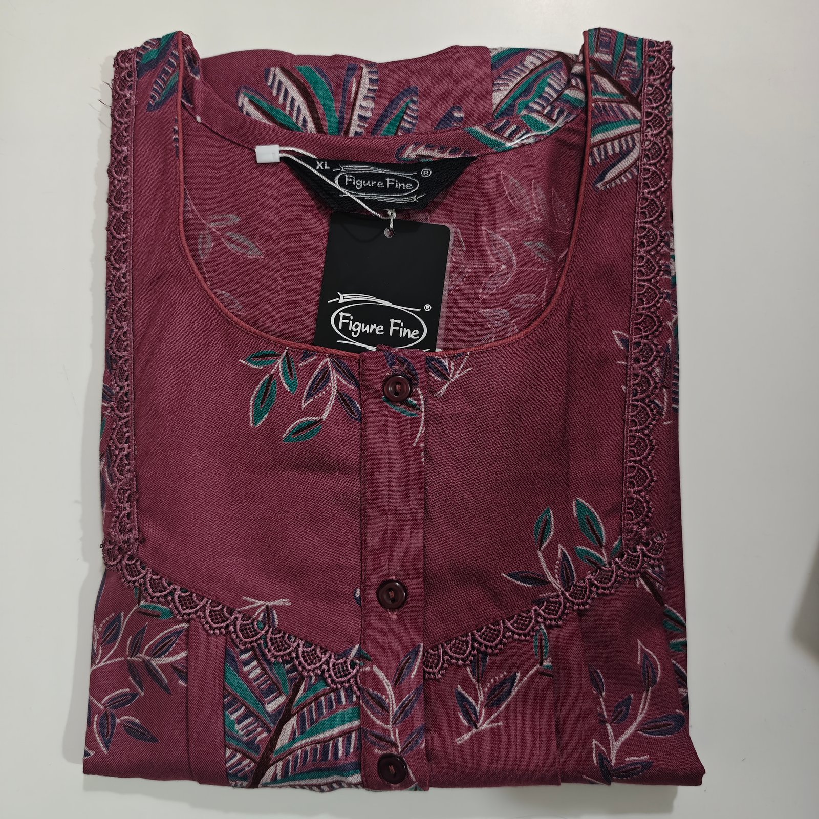 Figure Fine Alpine Nighty XL Maroon #001952