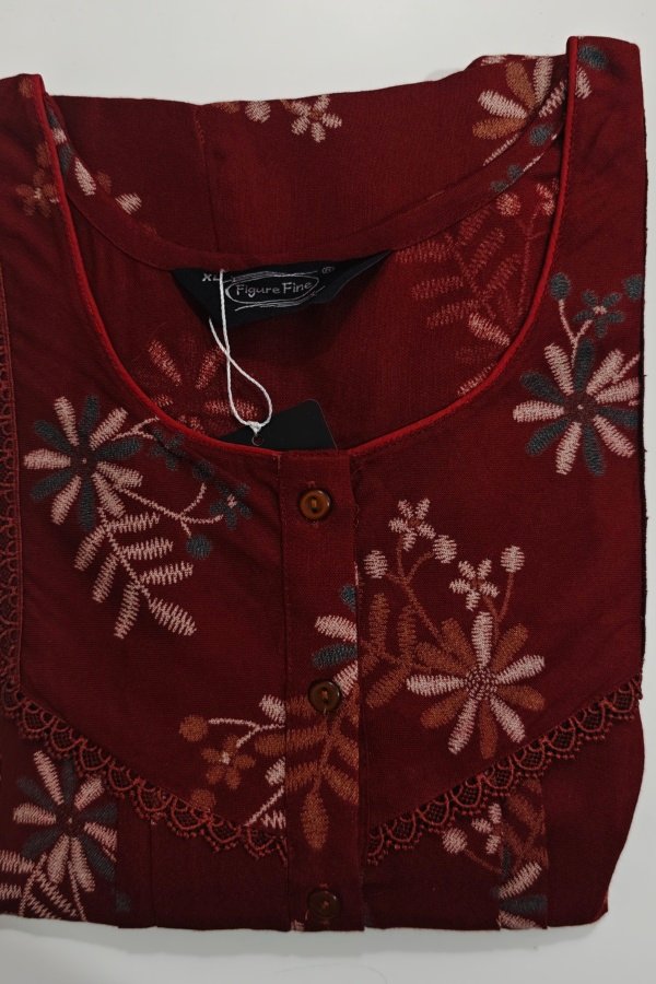 Figure Fine Alpine Nighty XL Dark Red #001921