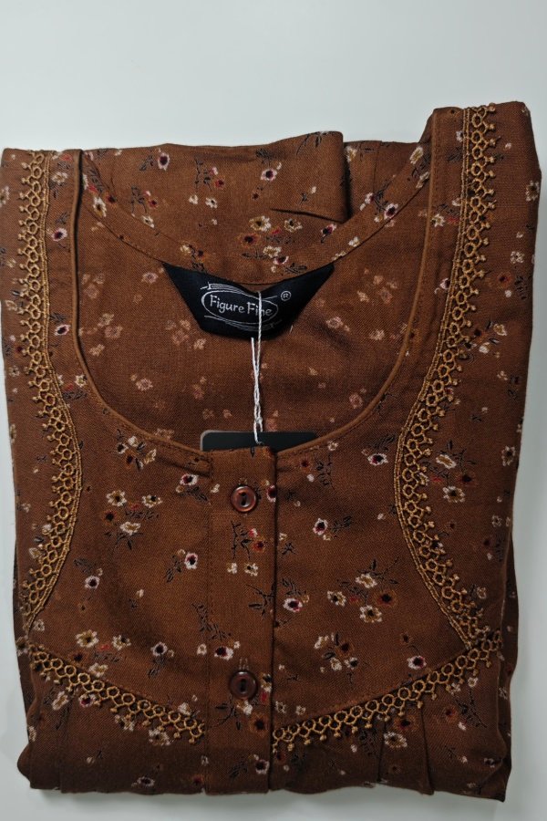 Figure Fine Alpine Nighty L Brown #001797