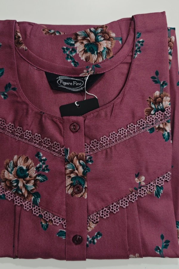 Figure Fine Alpine Nighty L Maroon #001784