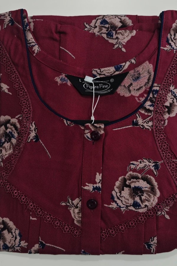 Figure Fine Alpine Nighty L Maroon #001808