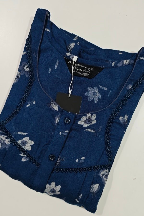 Figure Fine Alpine Nighty XXL Navy Blue #002139