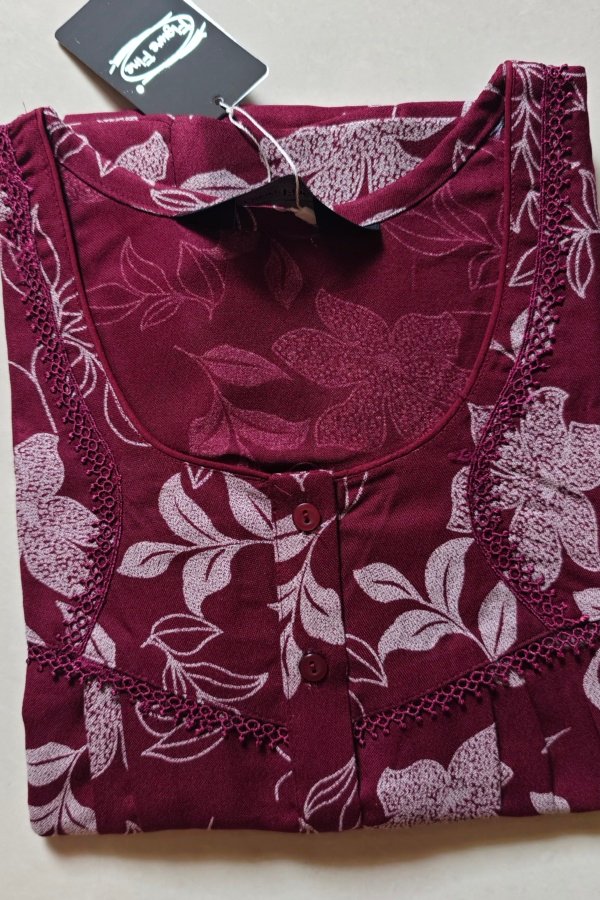 Figure Fine Alpine Nighty XL Maroon #002432