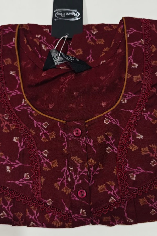 Figure Fine Alpine Nighty XL Maroon #002408