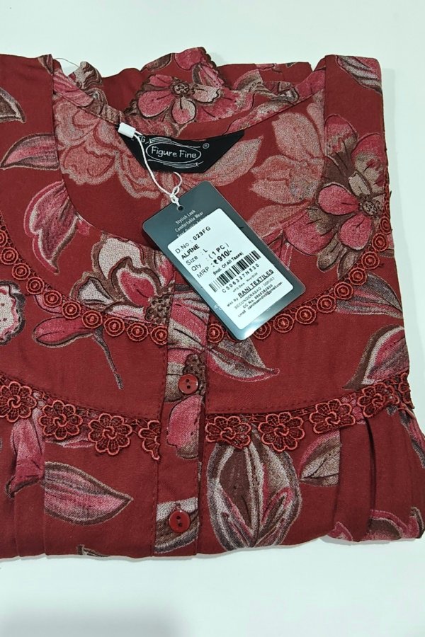 Figure Fine Alpine Nighty L Crimson #002588
