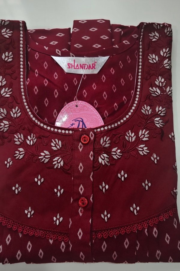 Shandar Premium Nighty L Crimson #002537