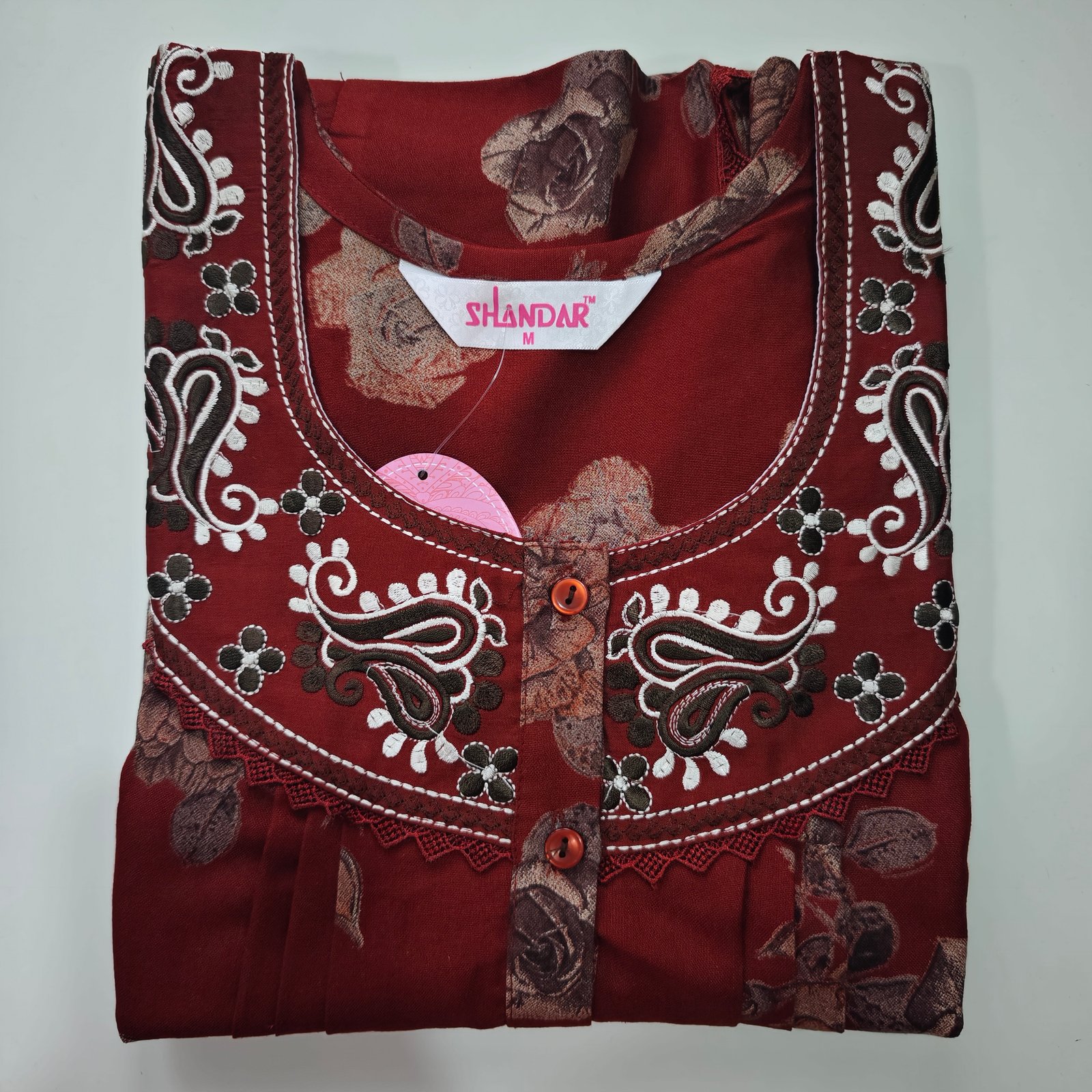 Shandar Premium Nighty M Crimson #002519