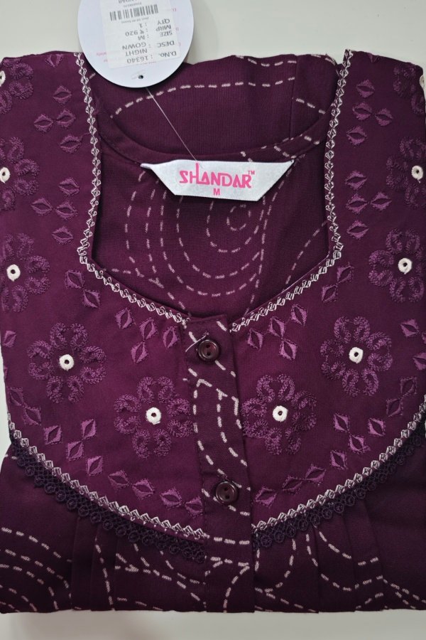 Shandar Premium Nighty M Purple #002515