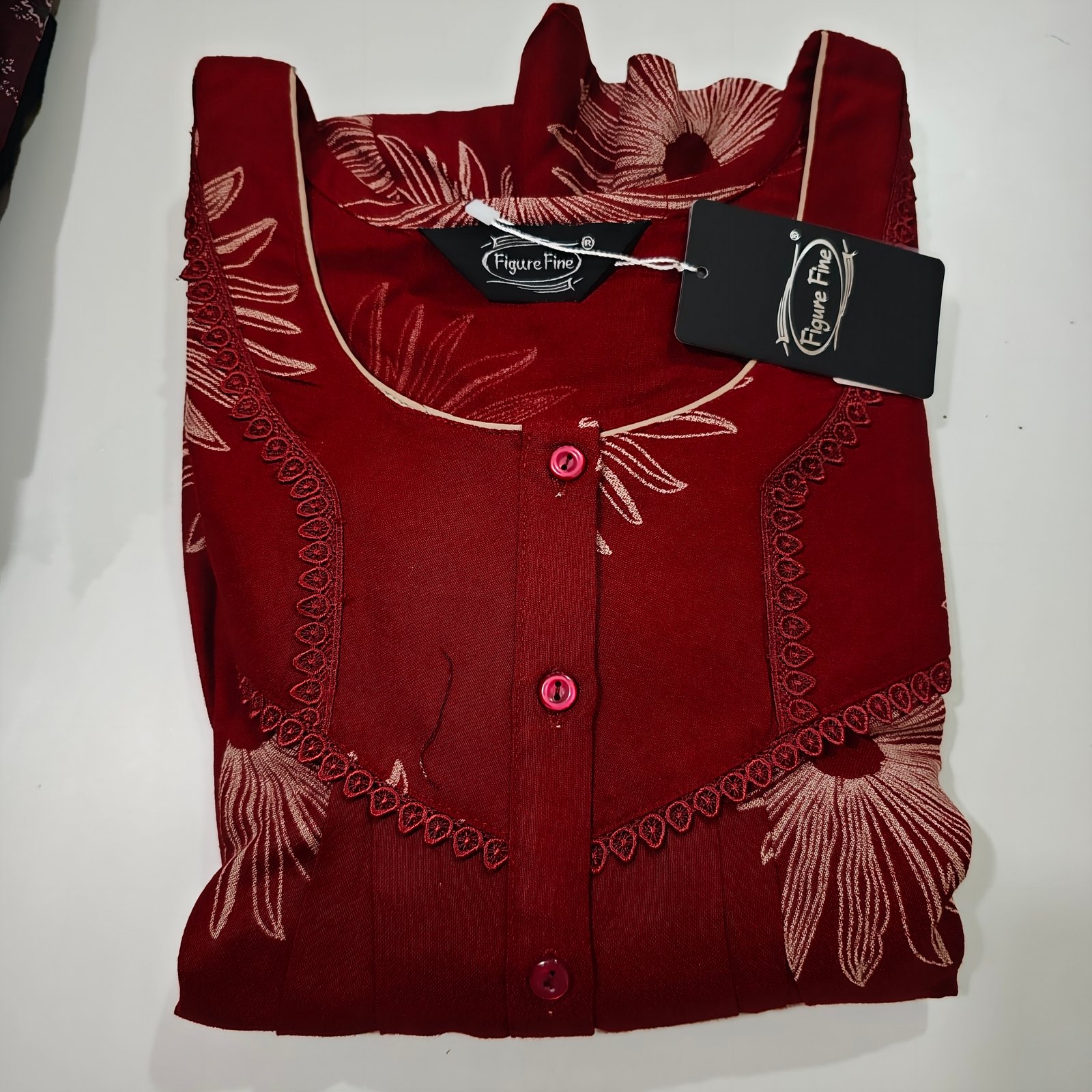 Figure Fine Alpine Nighty L Dark Red #002613